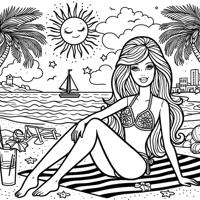 barbie coloring page 13