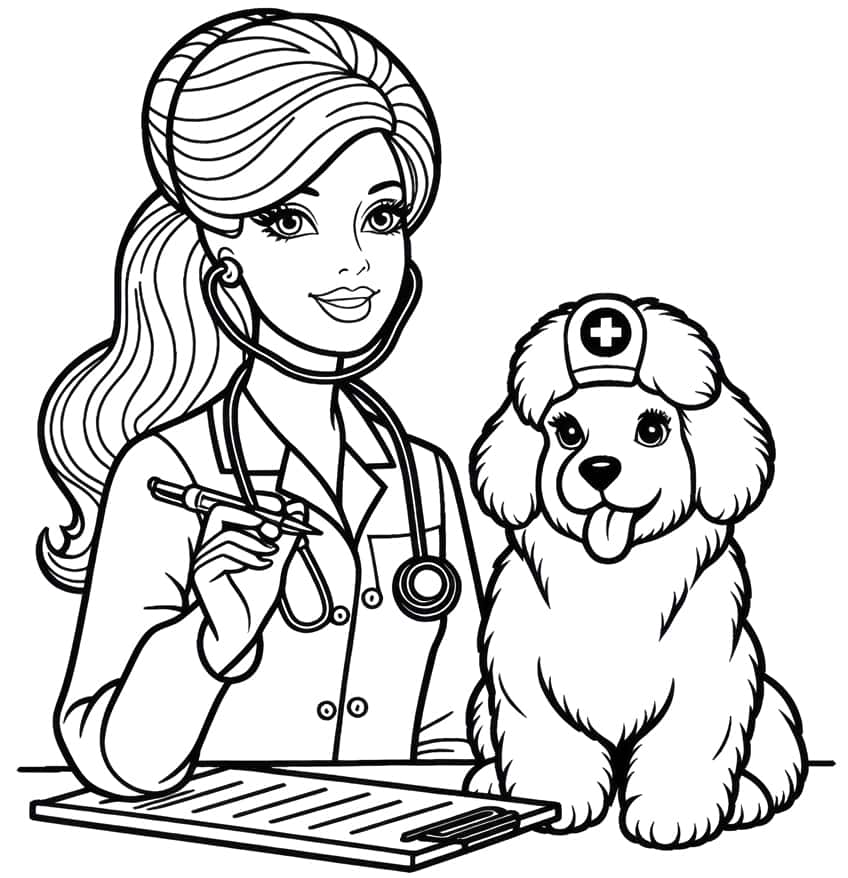 barbie coloring page 16