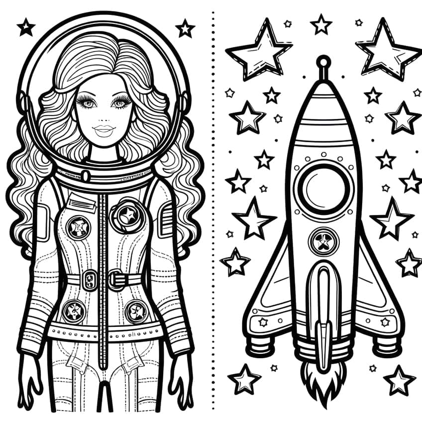 barbie coloring page 17