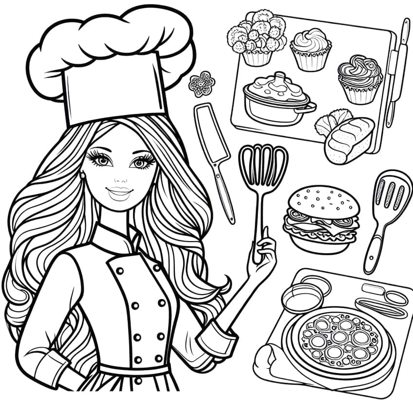 barbie coloring page 18