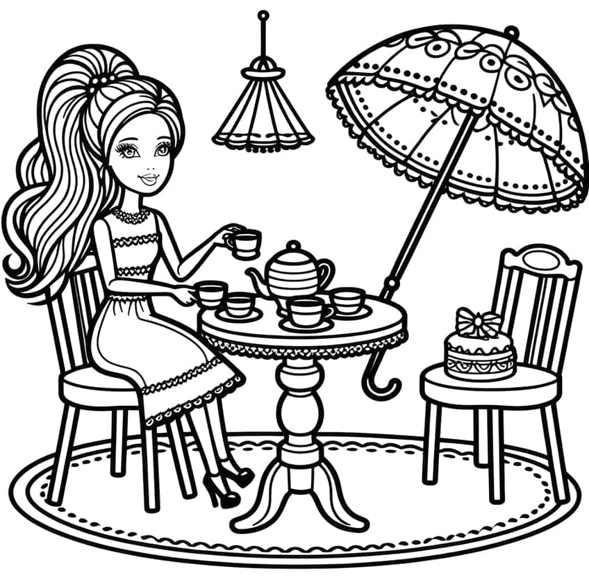 barbie coloring page 23