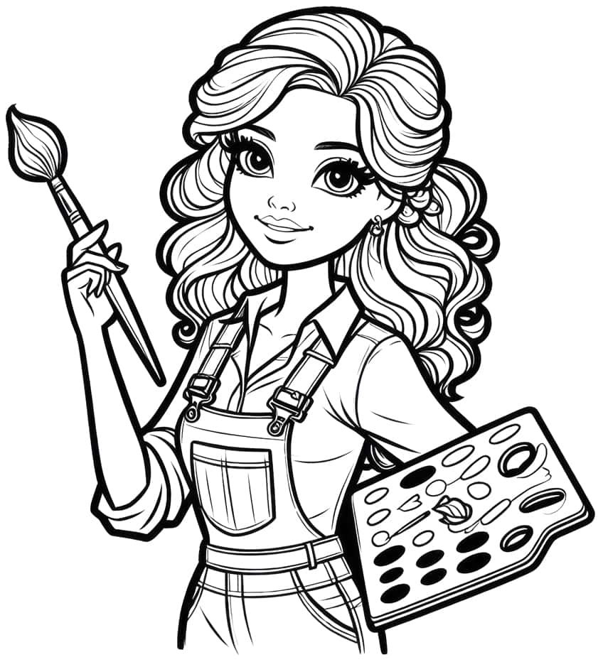 barbie coloring page 28