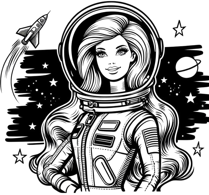 barbie coloring page 30