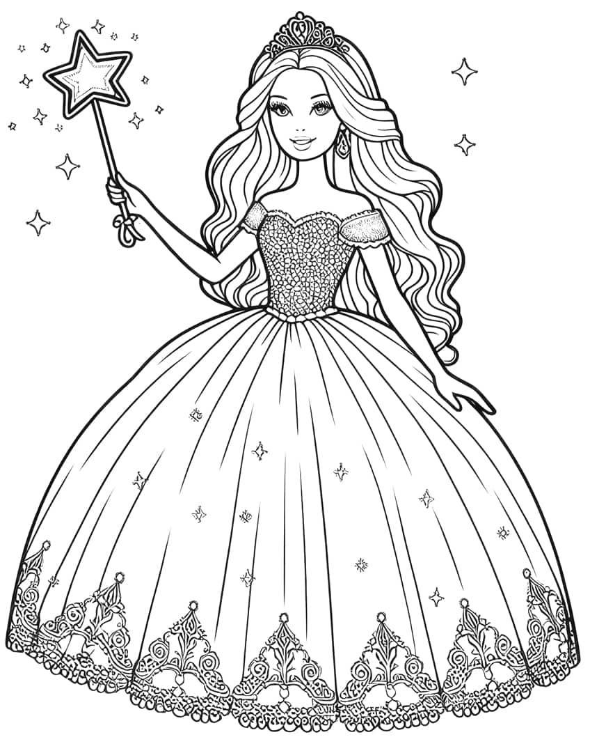barbie coloring page 32