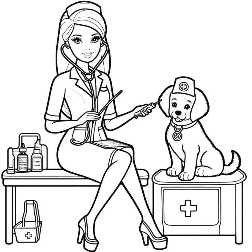 barbie coloring page 38