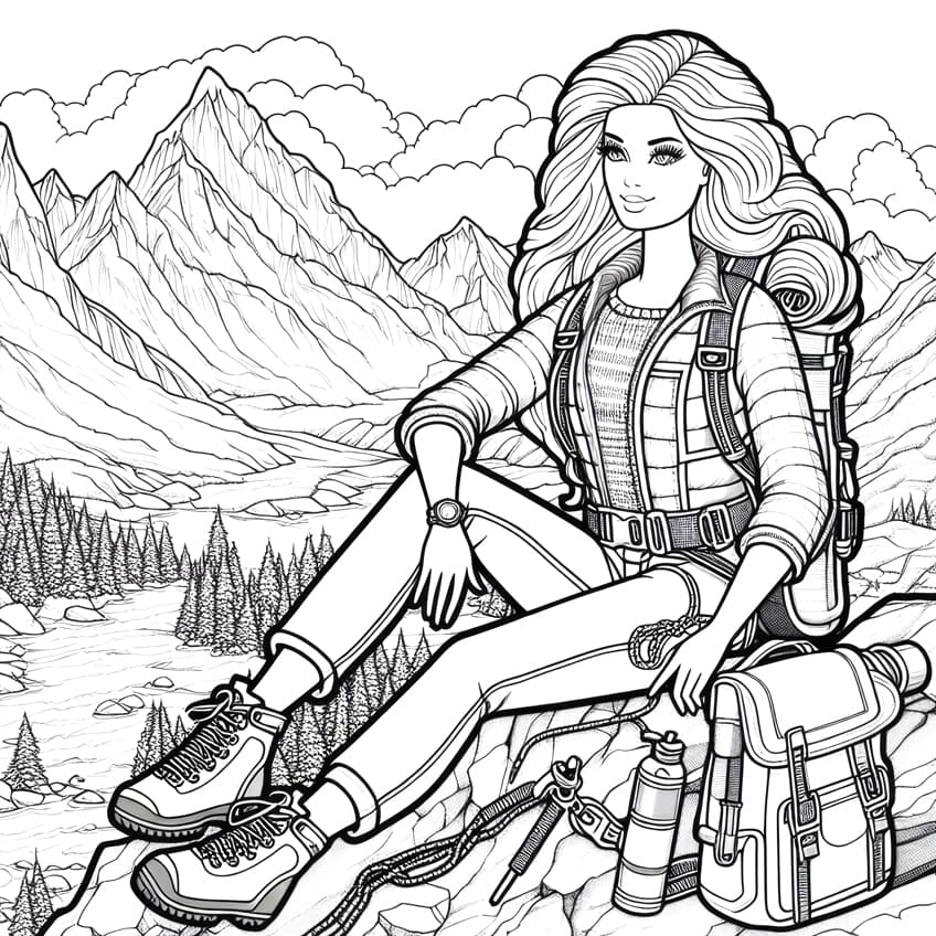 barbie coloring page 40