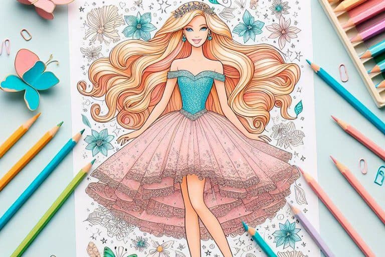 Barbie Coloring Pages – 45 Cute Coloring Sheets