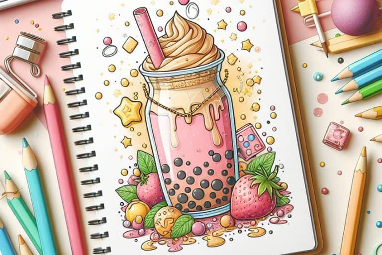 Boba Tea Coloring Pages – 40 Delightful Coloring Sheets