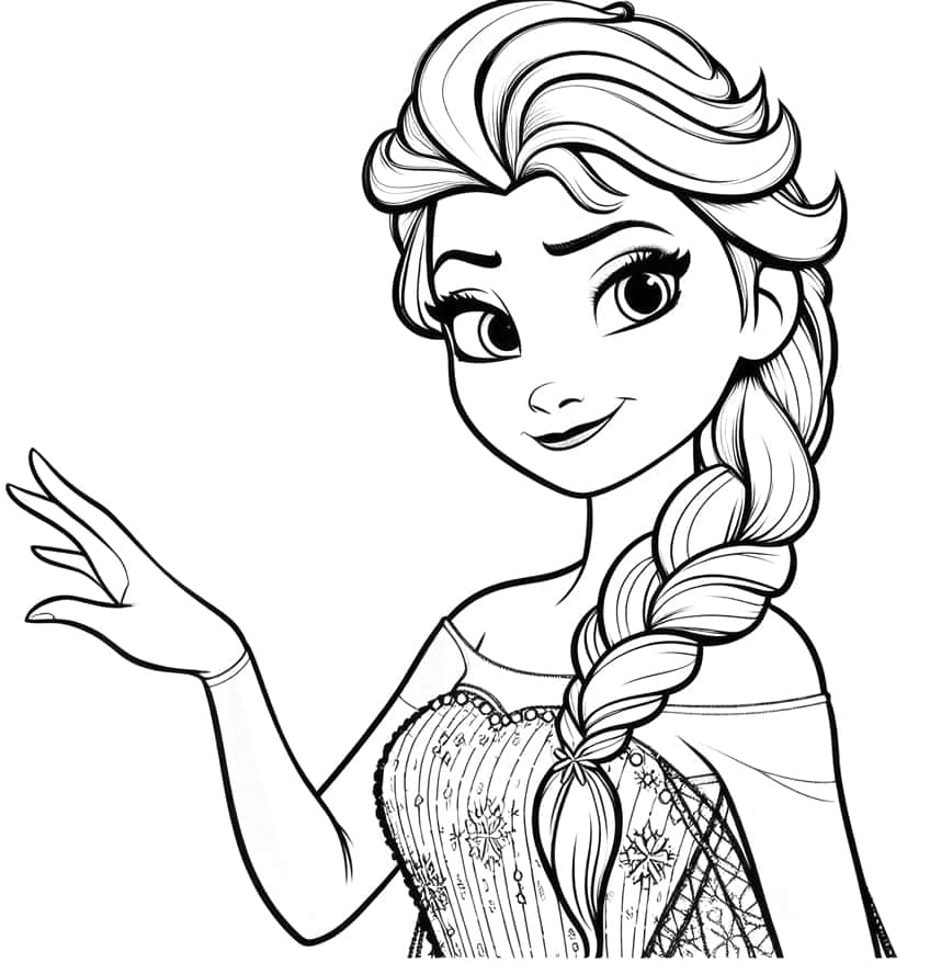 frozen coloring page 02