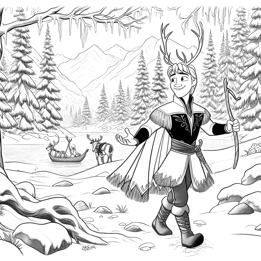 frozen coloring page 06