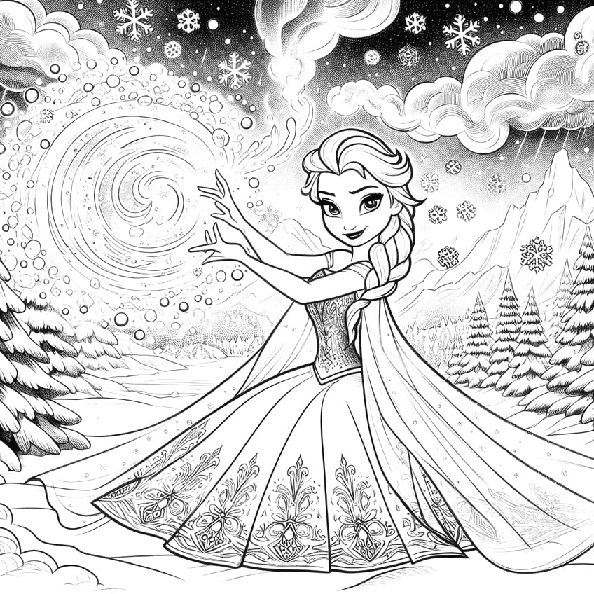 frozen coloring page 11