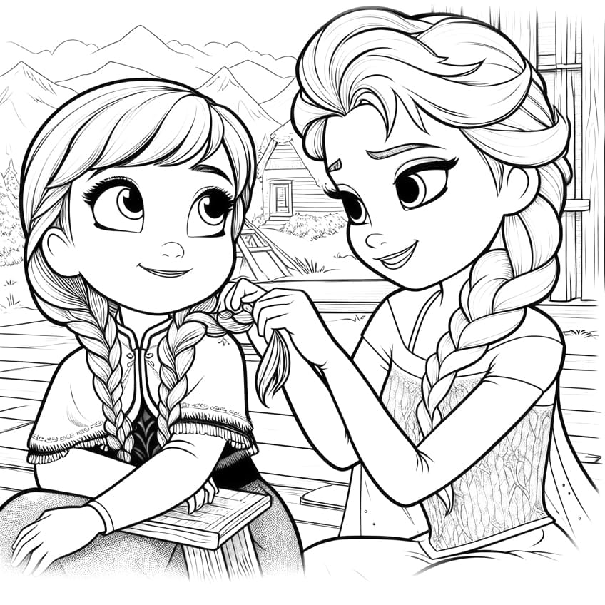frozen coloring page 16
