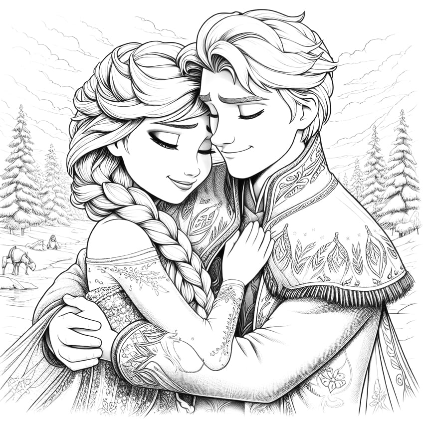 frozen coloring page 19
