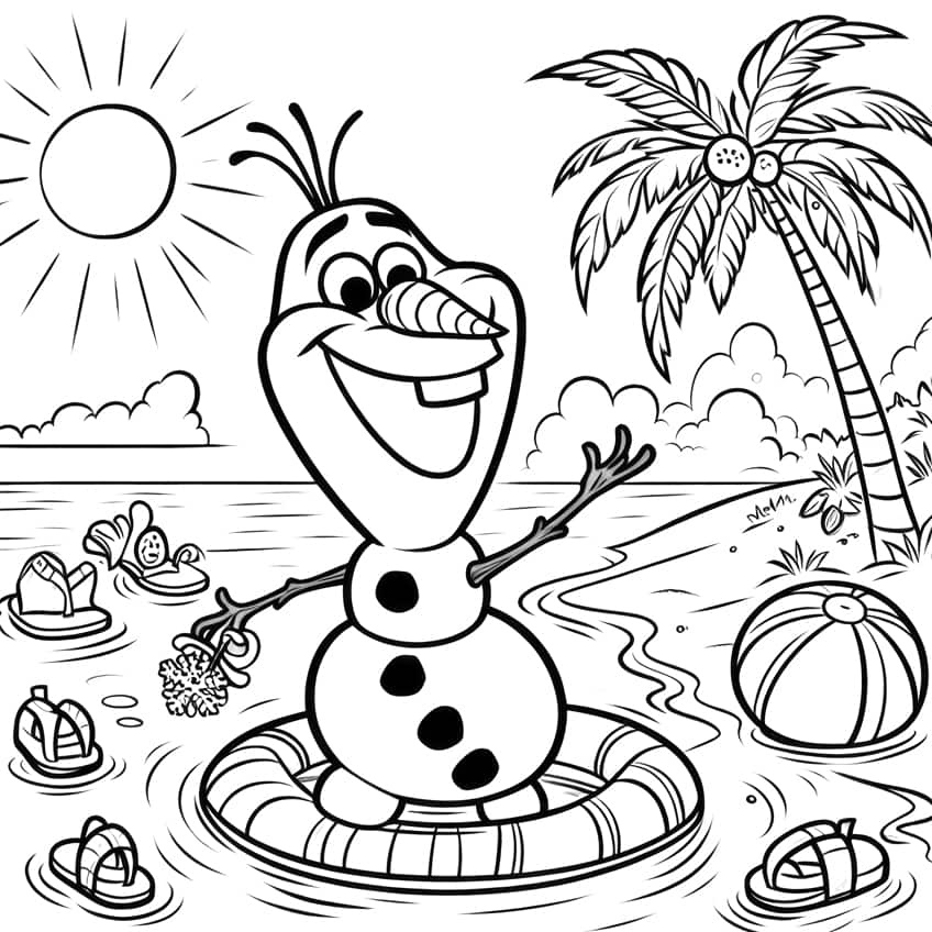 frozen coloring page 28