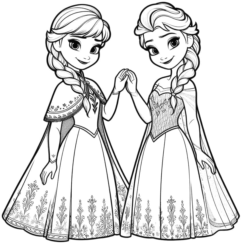 frozen coloring page 30