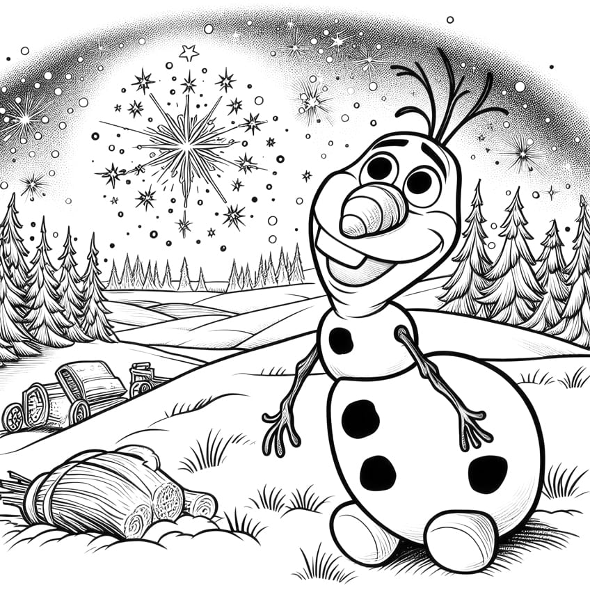 frozen coloring page 31