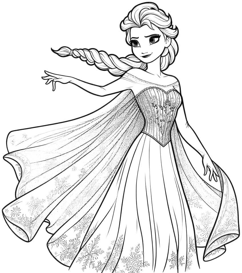 frozen coloring page 33