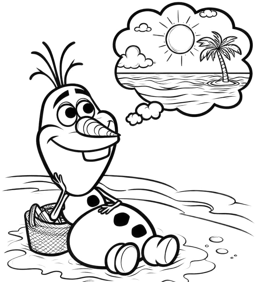 frozen coloring page 38
