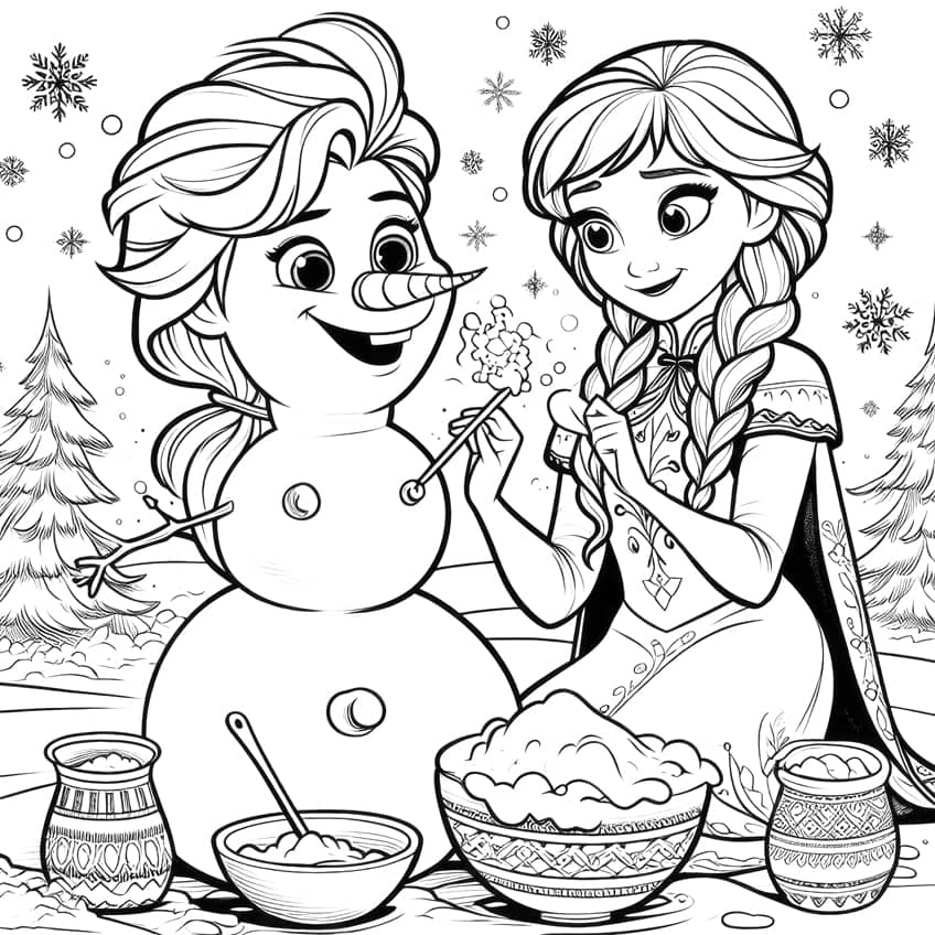 frozen coloring page 39