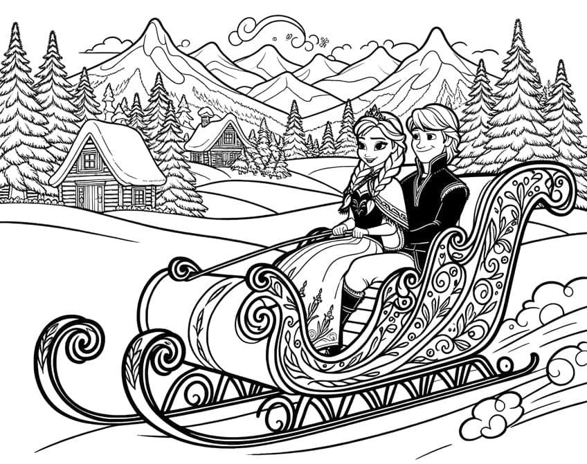 frozen coloring page 40