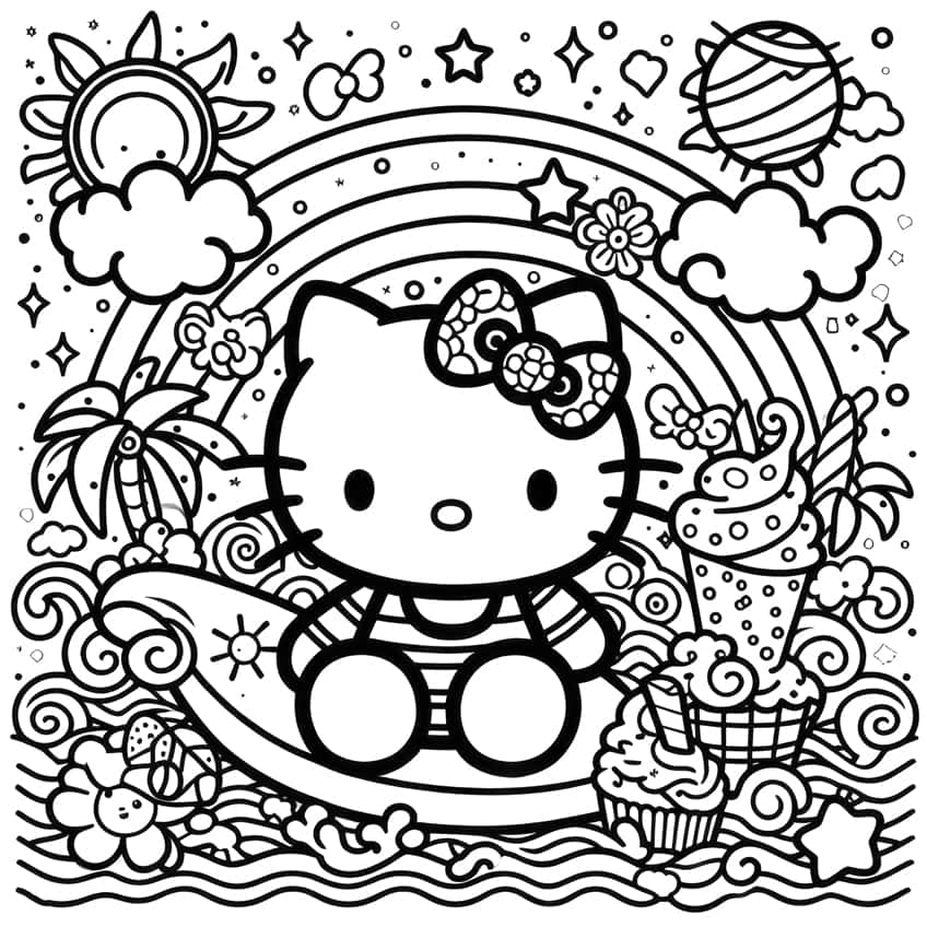 Hello Kitty Coloring Pages - 56 Cute Coloring Sheets