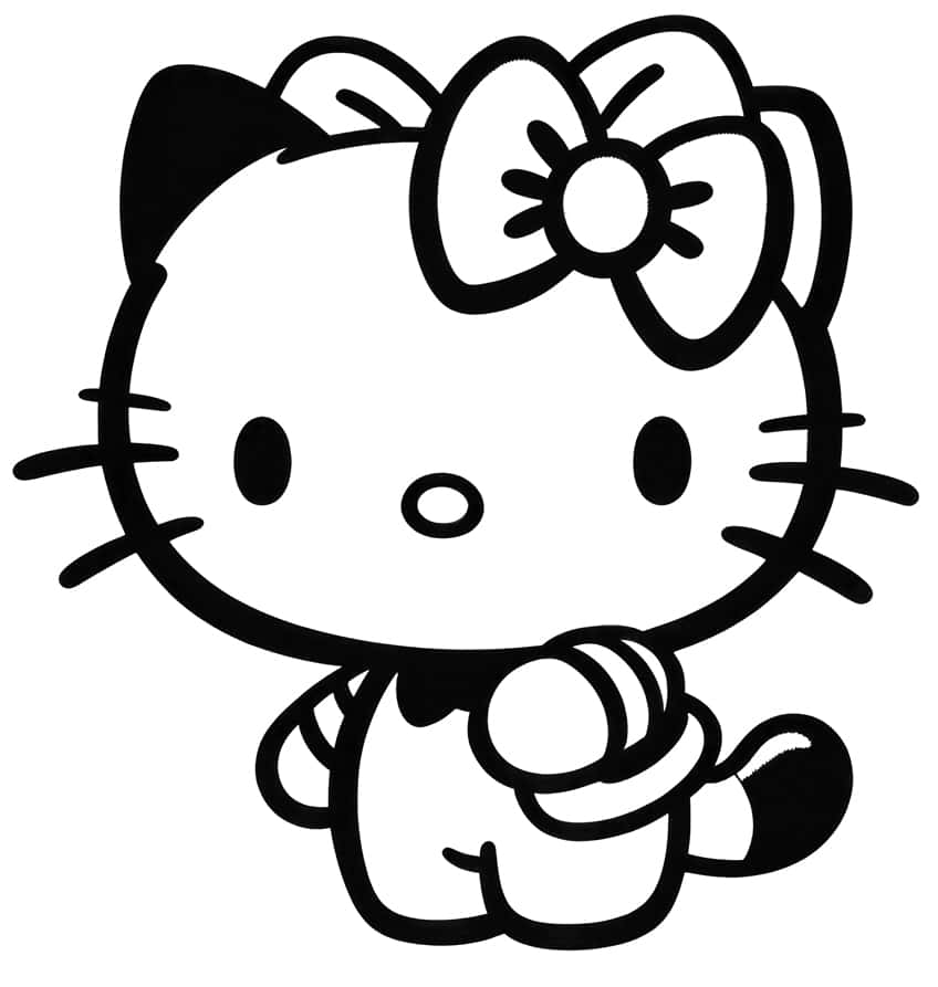 hello kitty coloring page 07