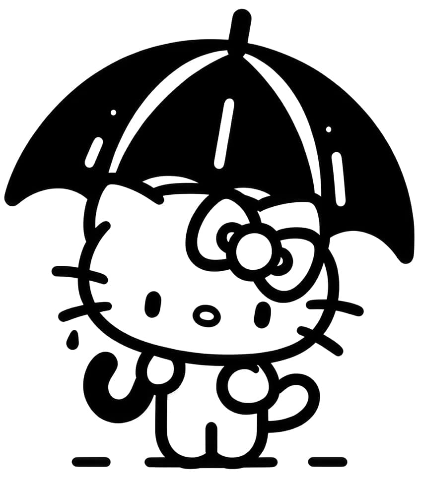 hello kitty coloring page 11