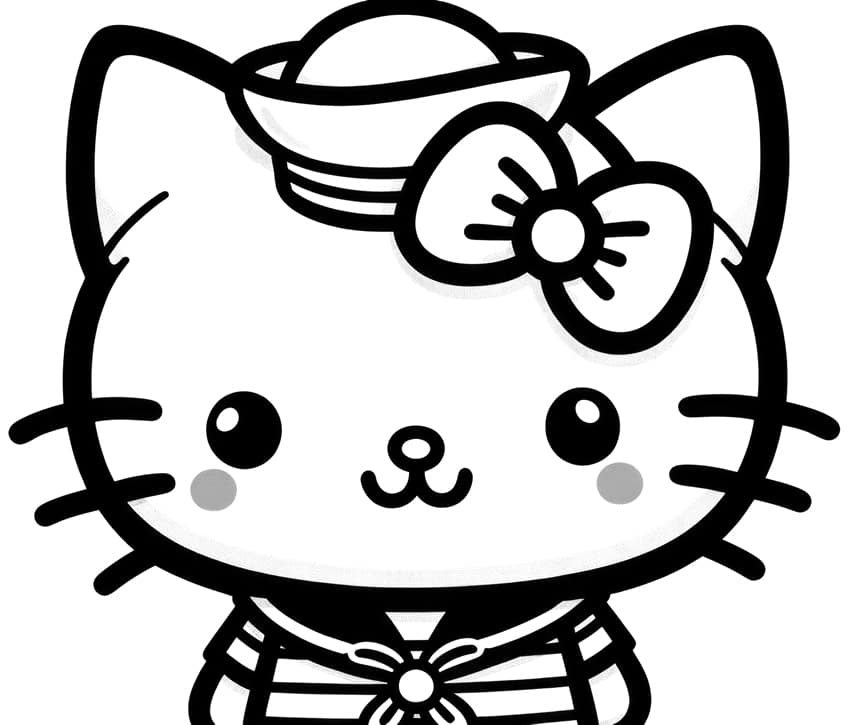 hello kitty coloring page 12