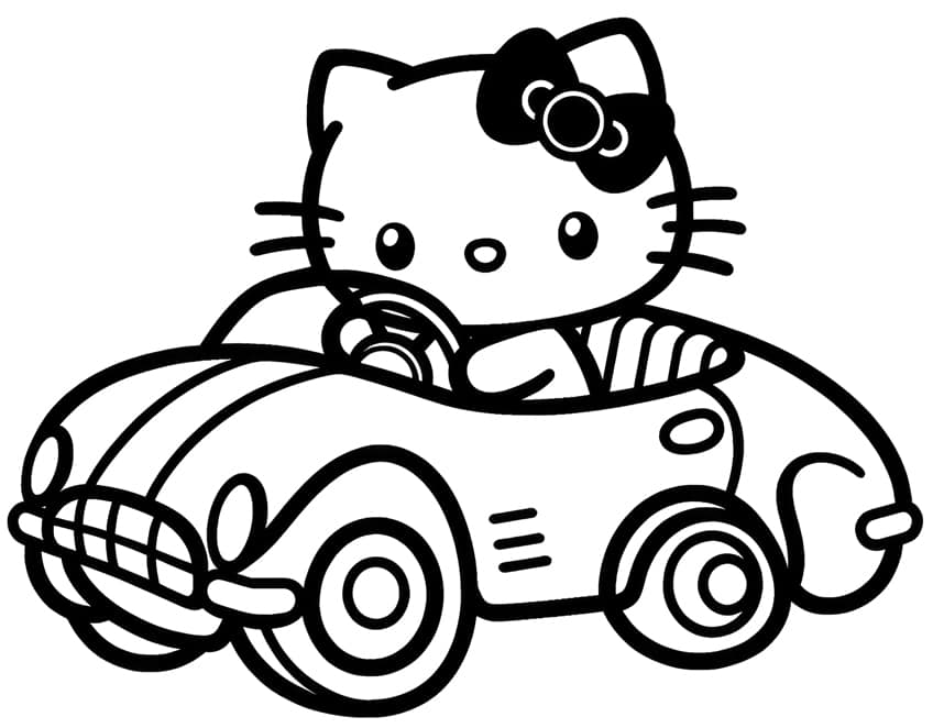 hello kitty coloring page 14