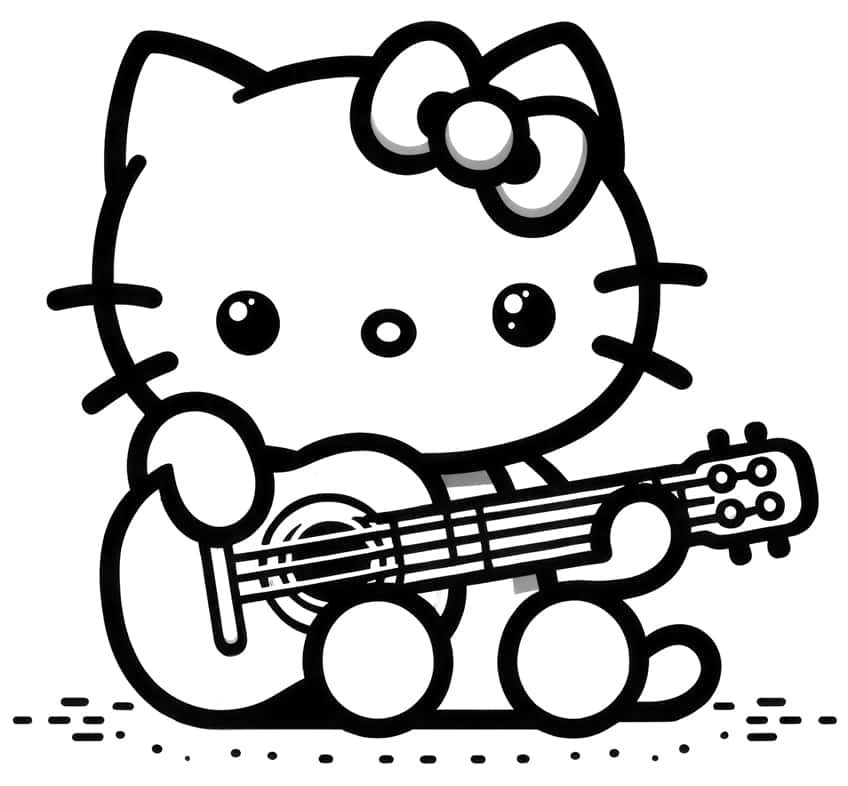 hello kitty coloring page 17