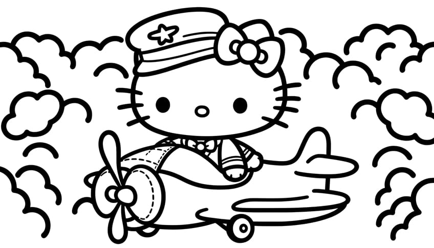hello kitty coloring page 18
