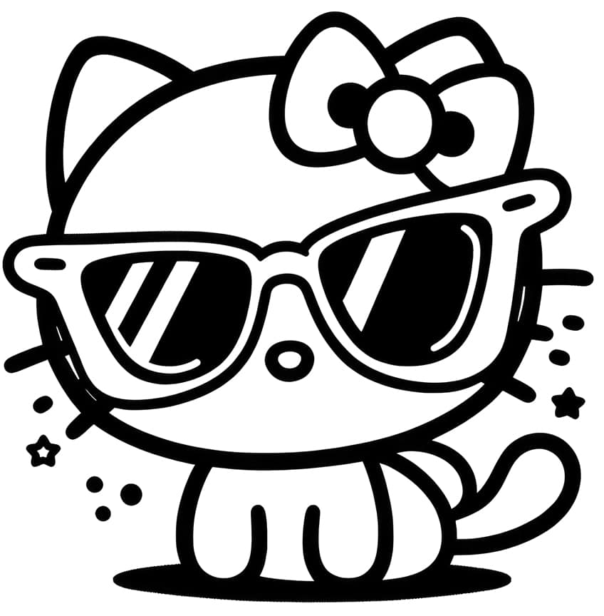 hello kitty coloring page 20