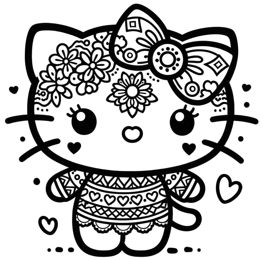 hello kitty coloring page 22