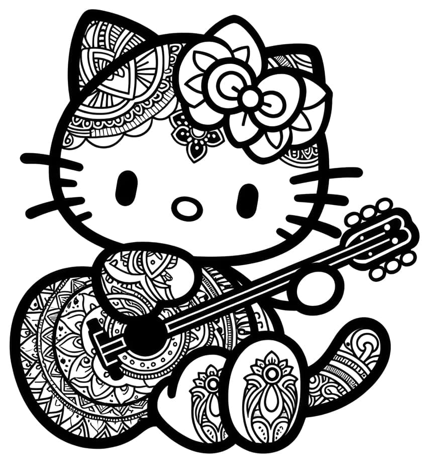 hello kitty coloring page 23