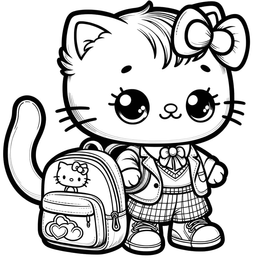 hello kitty coloring page 24