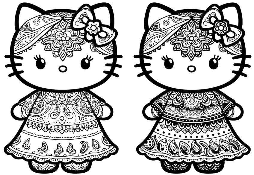 hello kitty coloring page 26