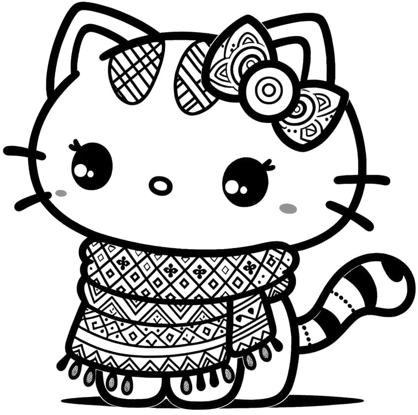 hello kitty coloring page 29