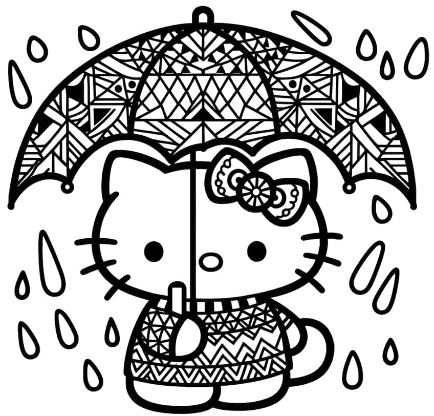 hello kitty coloring page 34