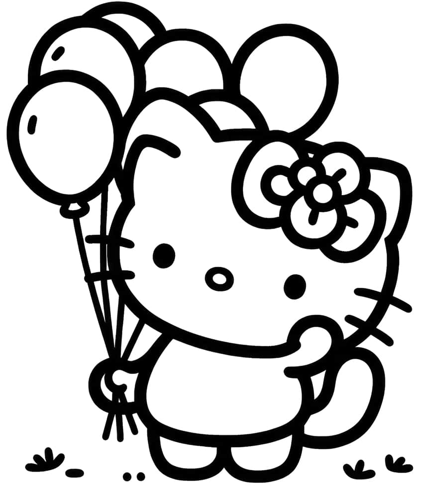 hello kitty coloring page 37
