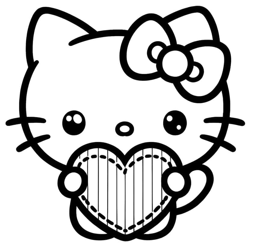 hello kitty coloring page 43