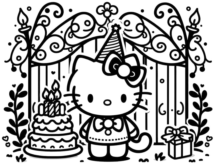 hello kitty coloring page 48