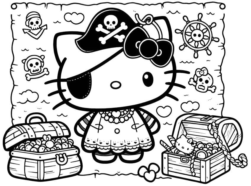 hello kitty coloring page 51