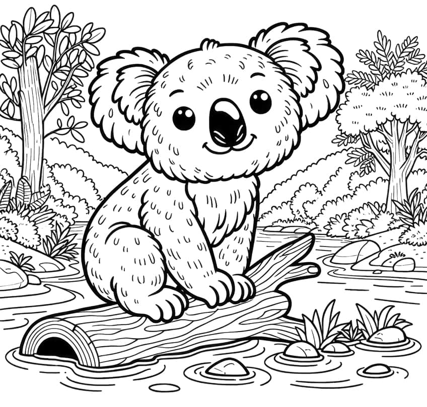 koala coloring page 01