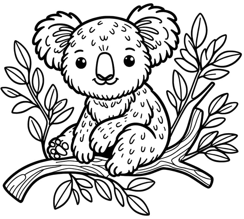 koala coloring page 10