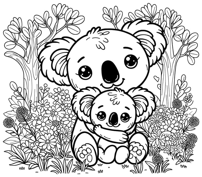 koala coloring page 25