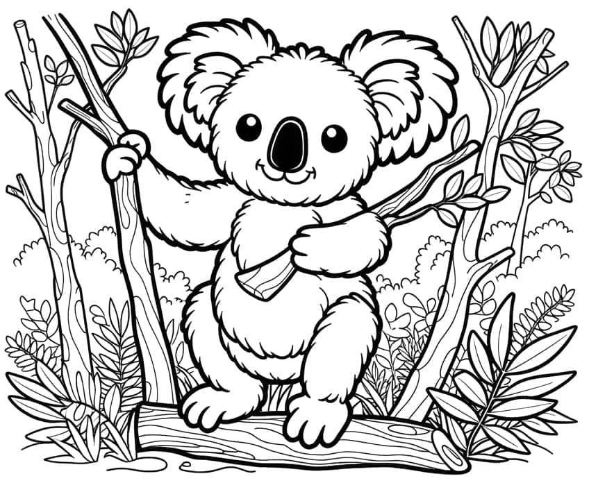 koala coloring page 34