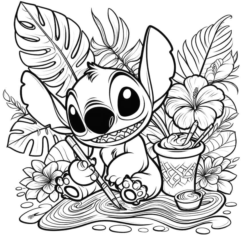 Lilo and Stitch coloring page 02