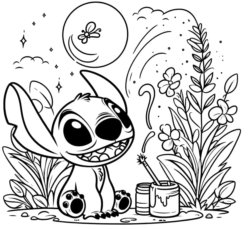 Lilo and Stitch coloring page 04