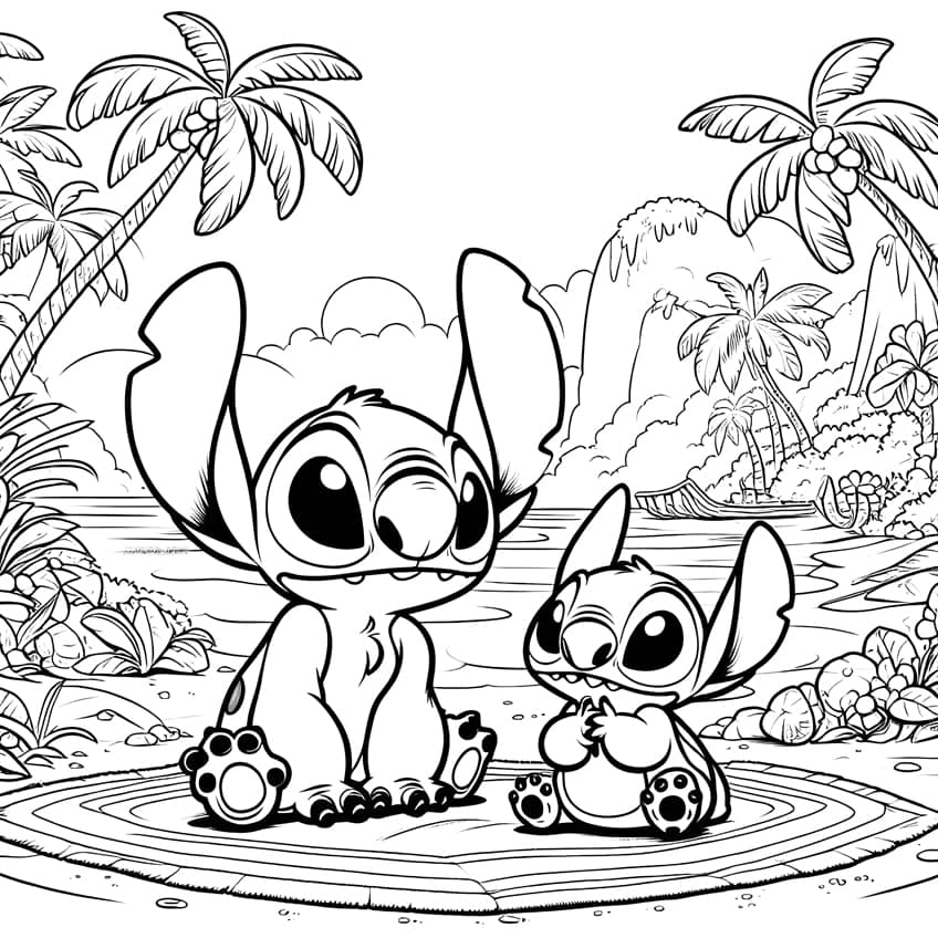Lilo and Stitch coloring page 05