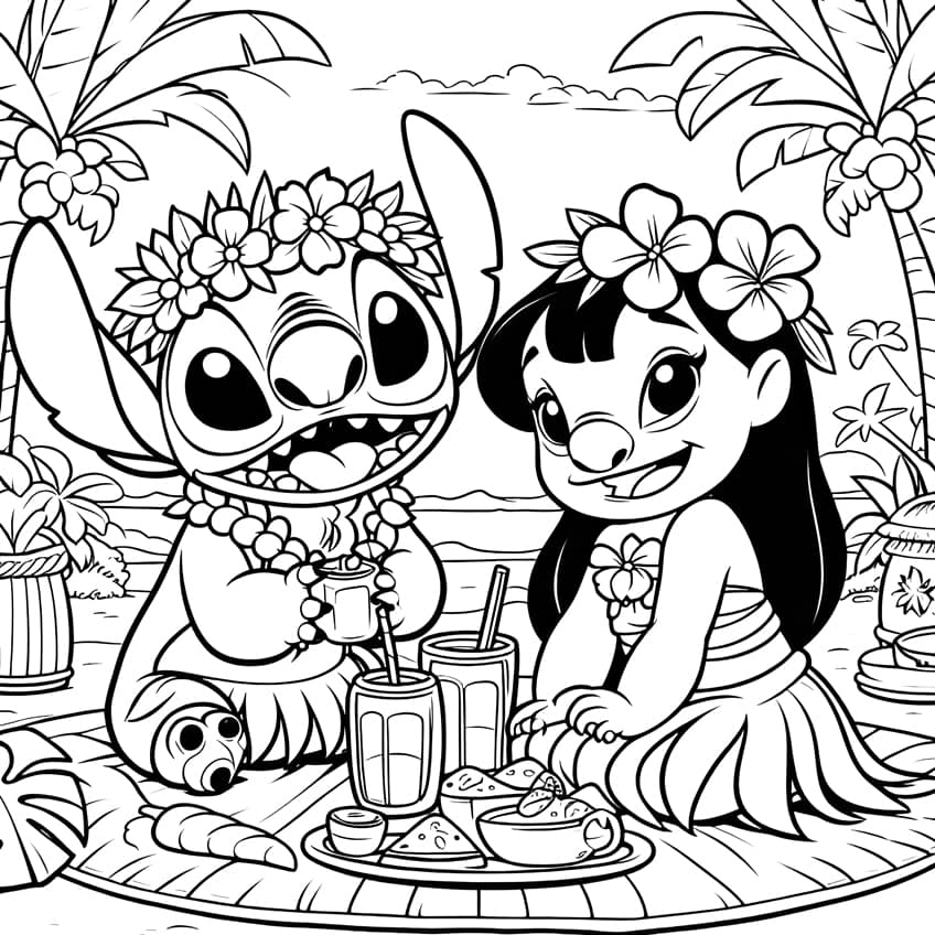 Lilo and Stitch coloring page 06